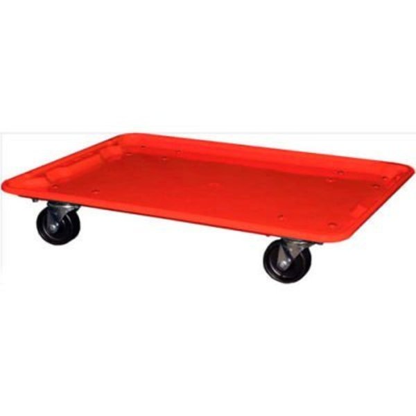 Mfg Tray Molded Fiberglass Toteline Dolly 780638 for 25-1/4" x 18"x 10" Tote, Red 7806385280